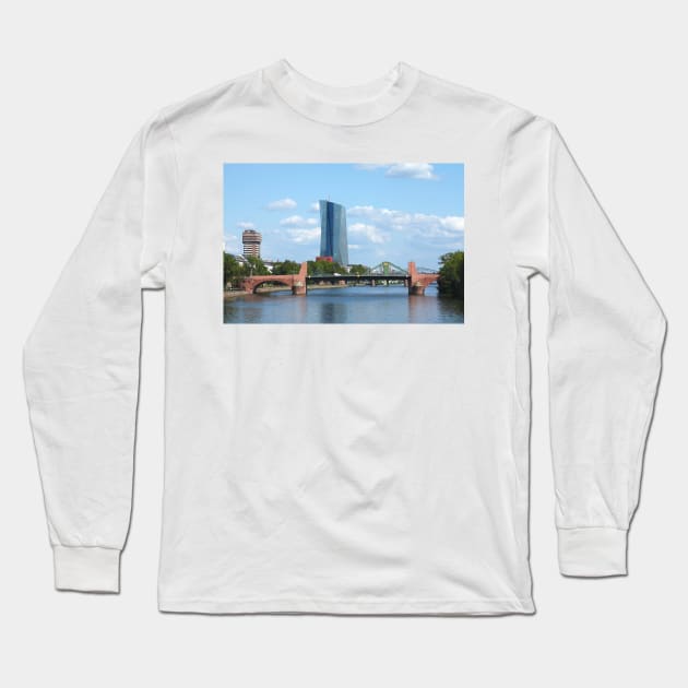 ECB, Main, Frankfurt am Main Long Sleeve T-Shirt by Kruegerfoto